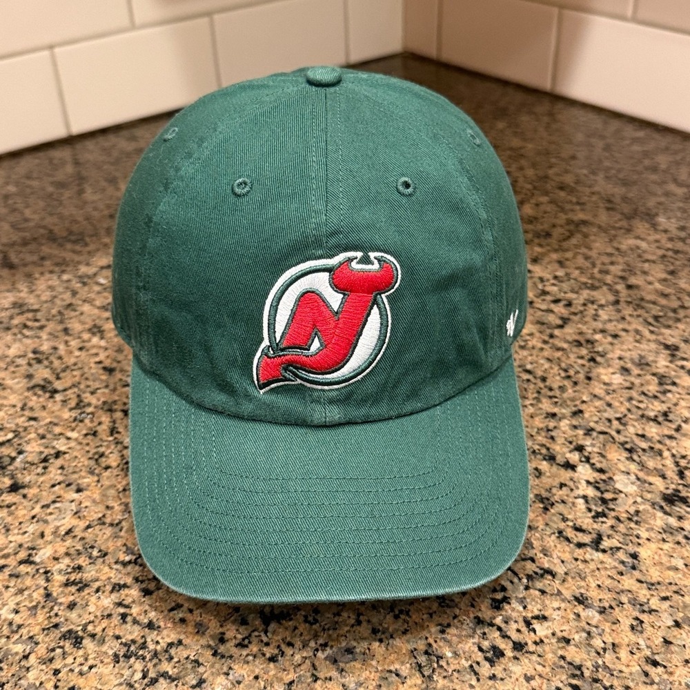 New Jersey Devils Hat '47 Clean Up Adjustable Green NHL Hockey Cap